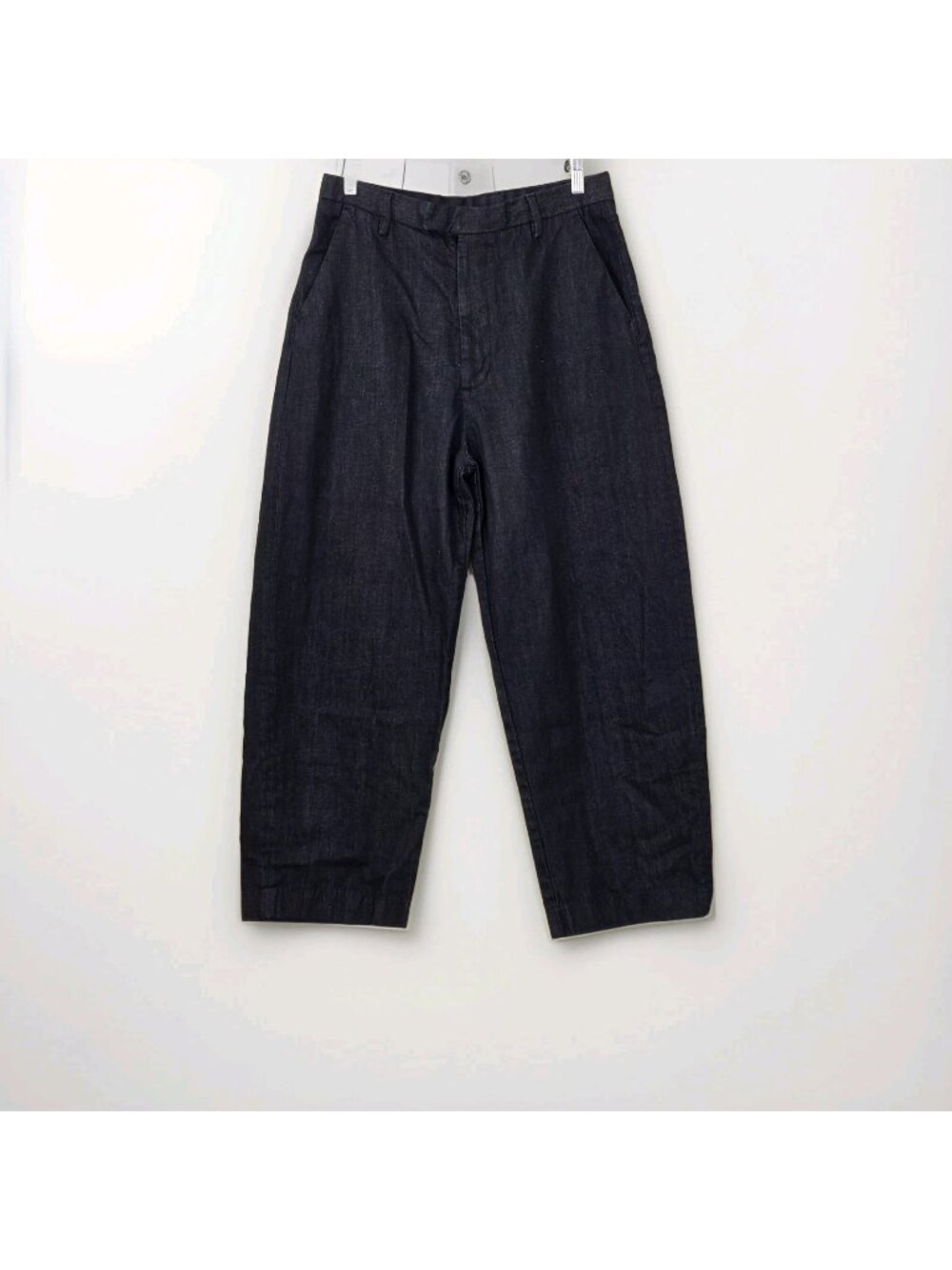 Zara Barrel Wide Leg Jeans US8 Indigo Dark Wash High Waist Denim Streetwear Boho